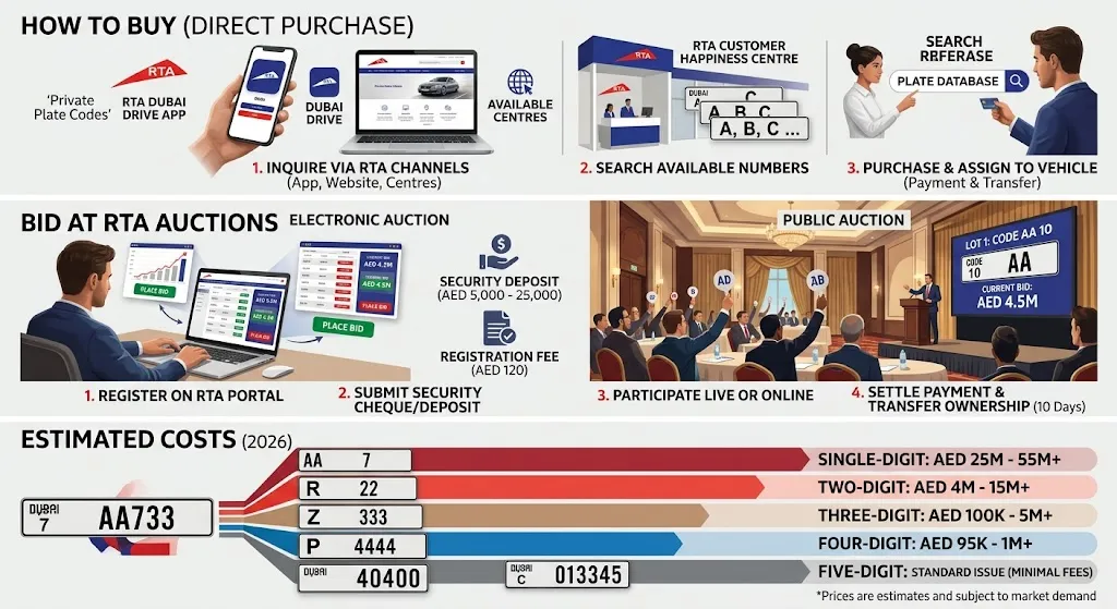 Dubai Number Plates: How to Buy, Bid at RTA Auction & What They Cost in 2026