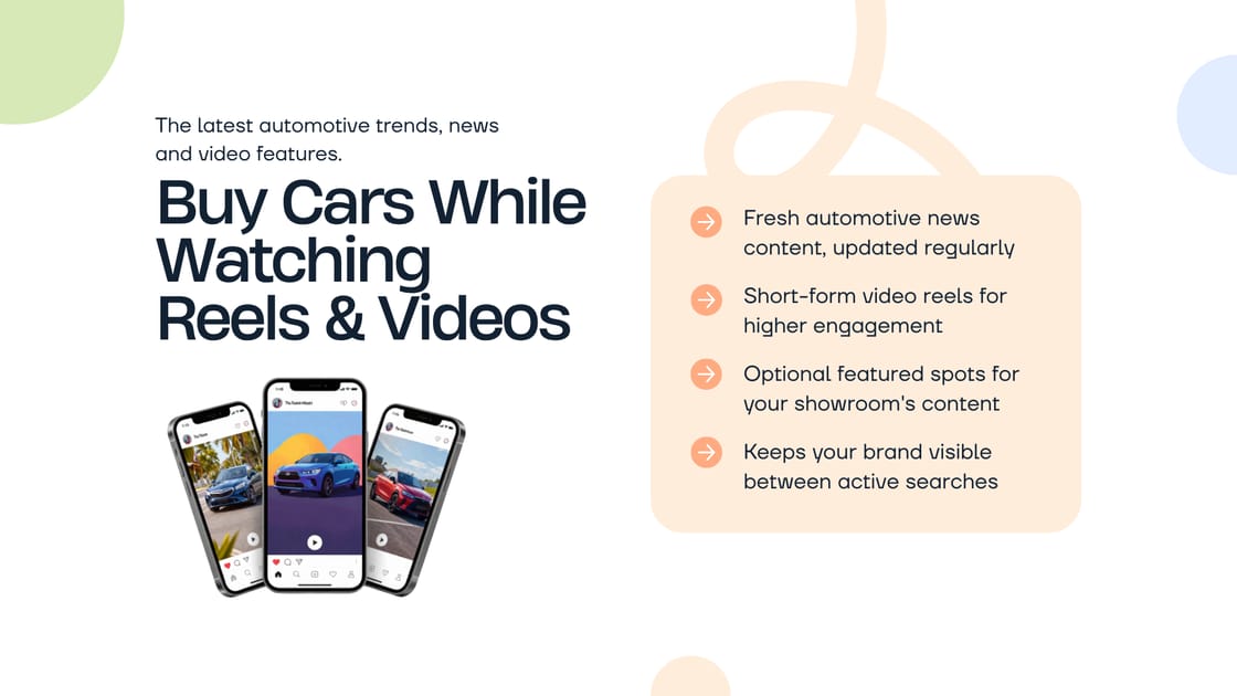 Buy Cars While Watching Reels & Videos